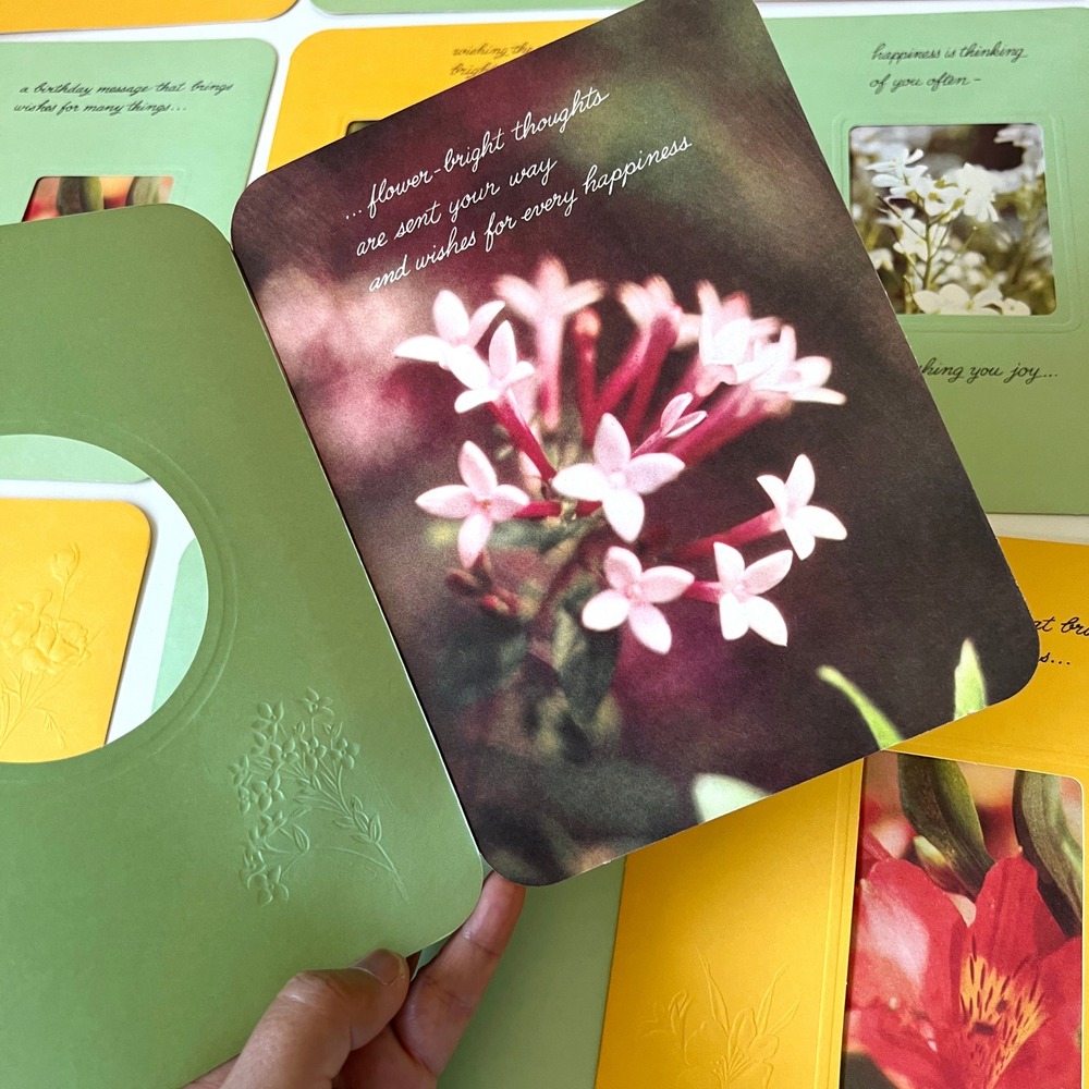 Vintage Thoughtfully Yours 13 Greeting Cards & Envelopes Floral Box Set - Picture 7 of 16